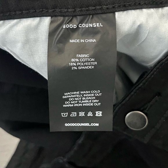 Good Counsel Men's Plus Size 46x30 Malone Stretch Jean Straight Leg Black NWT - Picture 7 of 10